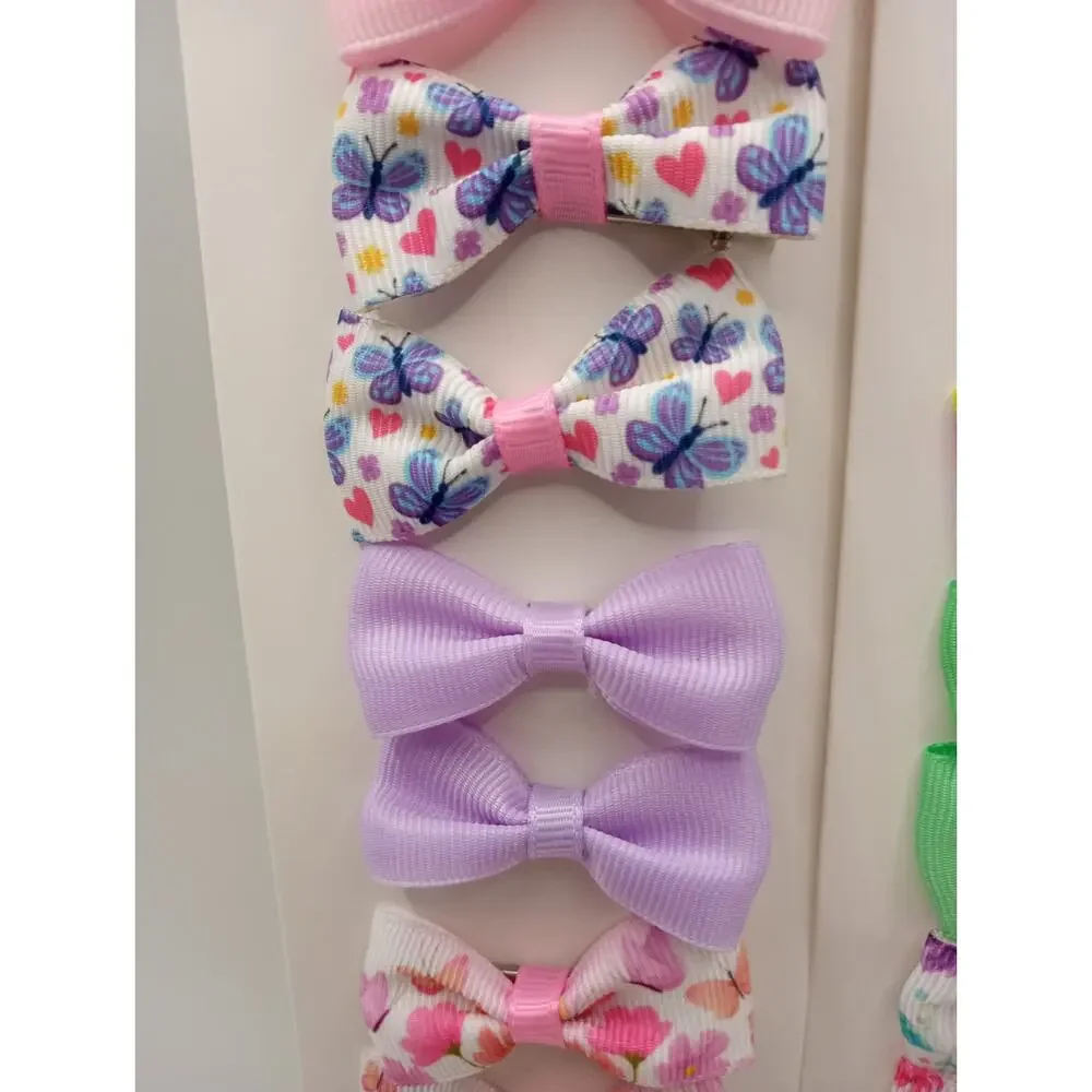 10 Pairs of Bows for Baby Toddler Girls Multiple Colors & Patterns 1025